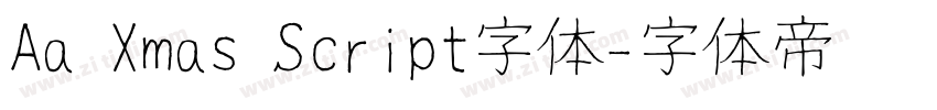 Aa Xmas Script字体字体转换
